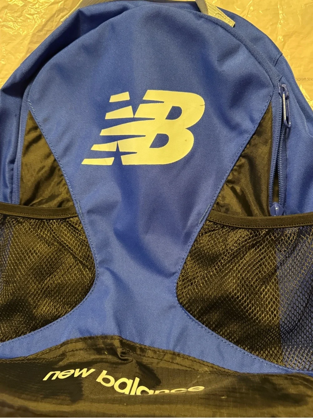 New Balance Royal Blue and Black Logo Backpack